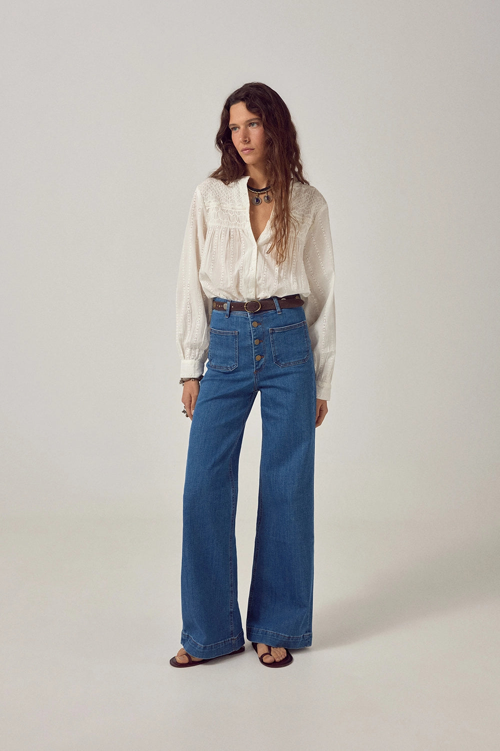 Maison Hotel Paoli Blouse Bianco - Pre-Order July Delivery