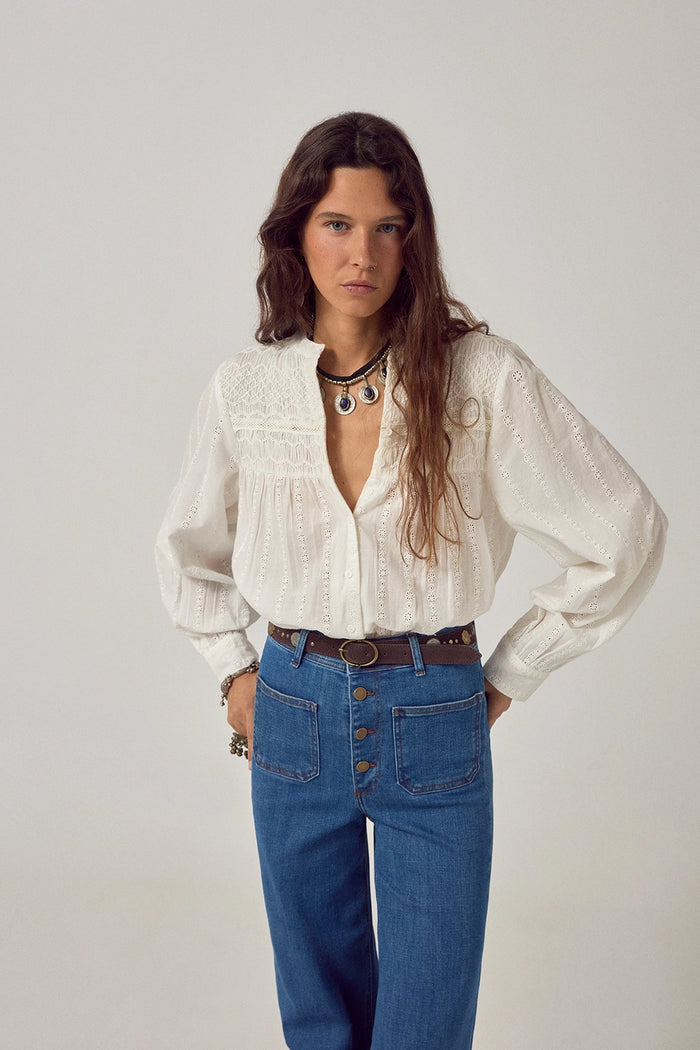 Maison Hotel Paoli Blouse Bianco