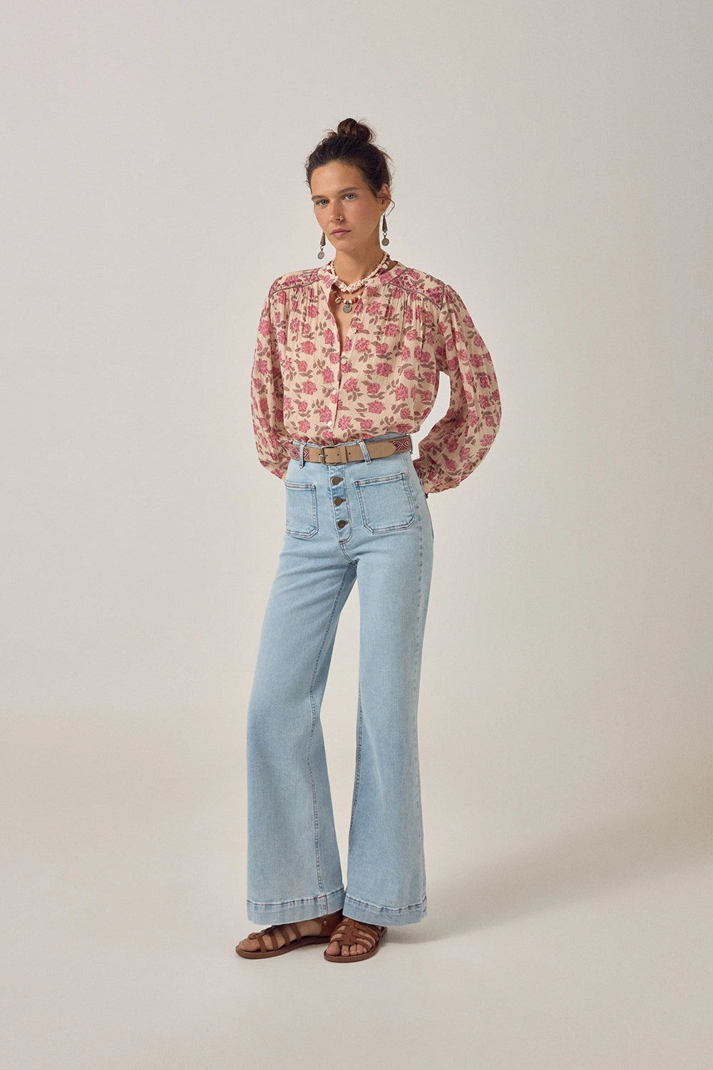 Maison Hotel Charlie Pant Bleach Blue - Pre-Order July Delivery