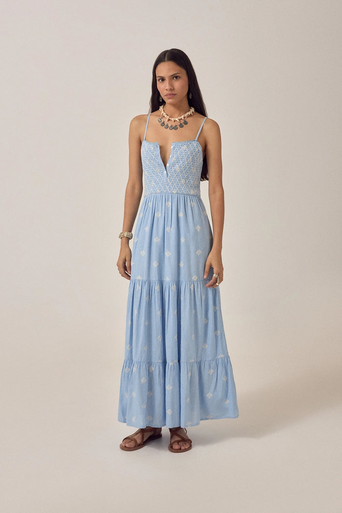 Maison Hotel Etta Sleeveless Dress Sky Blues