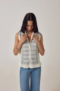 Maison Hotel Irina Sleeveless Blouse Lapislazuli - Pre-Order July Delivery