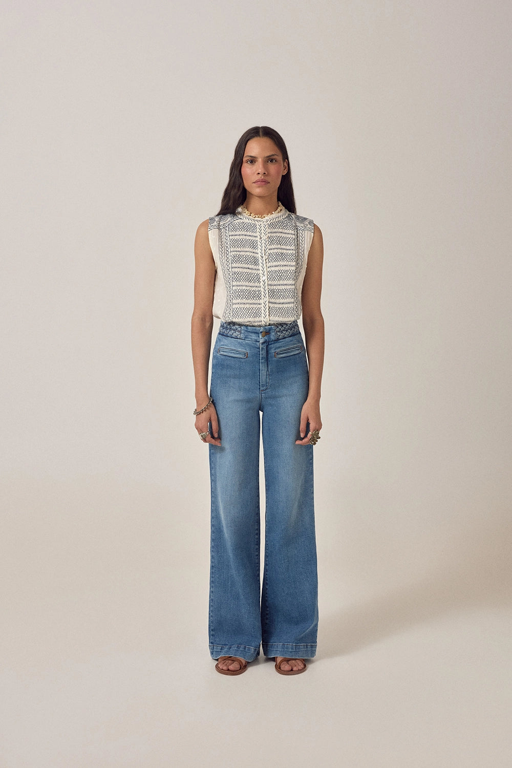 Maison Hotel Irina Sleeveless Blouse Lapislazuli - Pre-Order July Delivery
