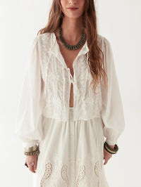 Maison Hotel Ludovica Blouse in Pearl