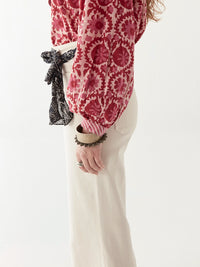 Maison Hotel Leandra Blouse in Hot Pink