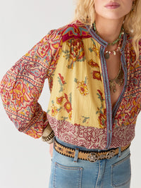 Maison Hotel Leandra Blouse in Patch Work