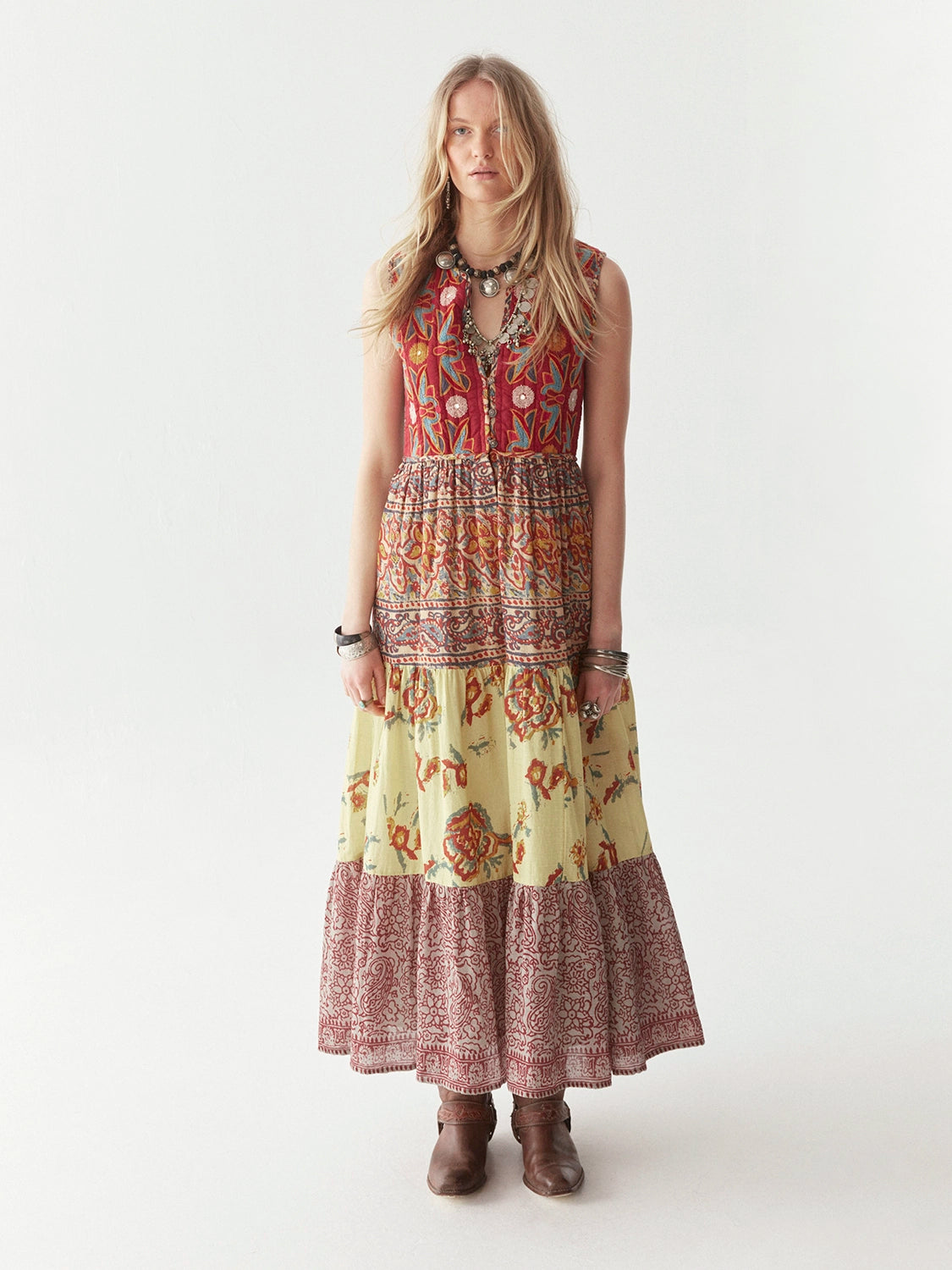 Maison Hotel Eugenie Dress in Patch Work