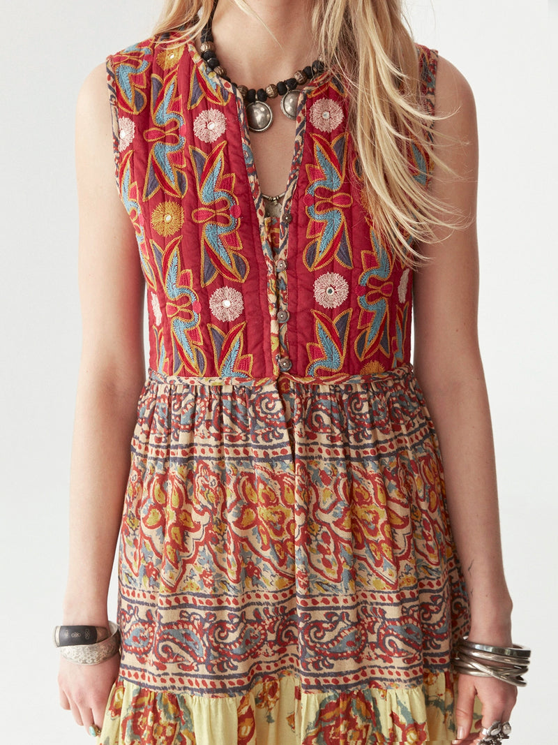 Maison Hotel Eugenie Dress in Patch Work