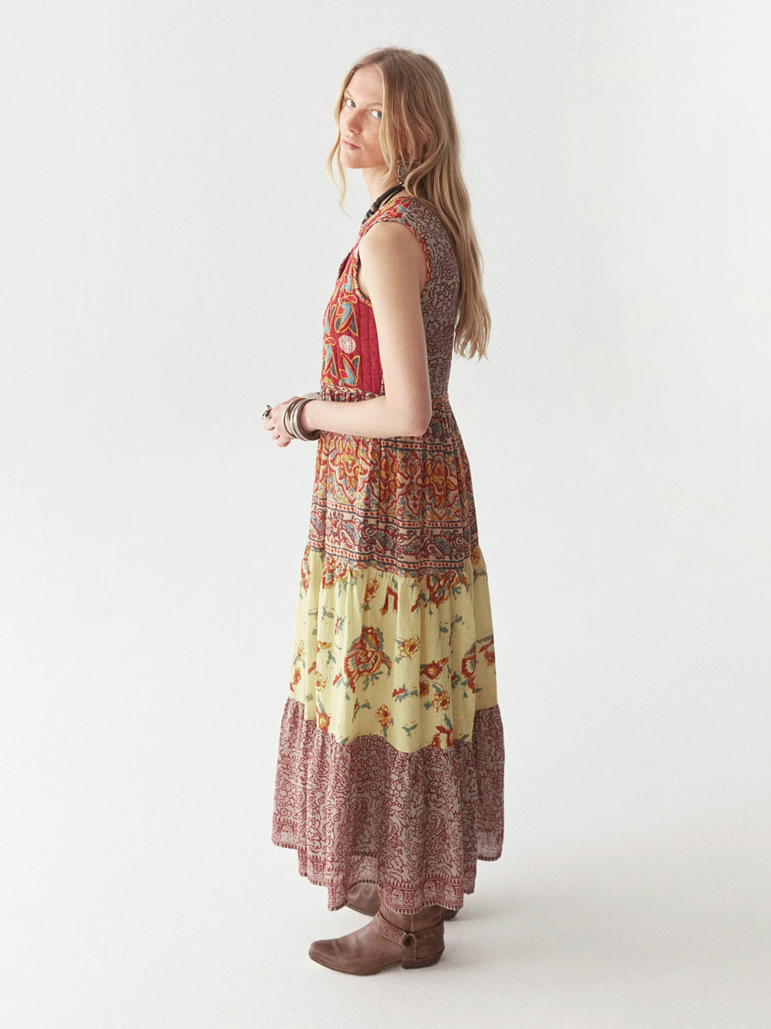 Maison Hotel Eugenie Dress in Patch Work