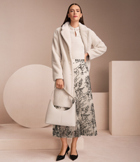 Marc Cain Pleated skirt with City motif in Smoke ZC 71.20 W84