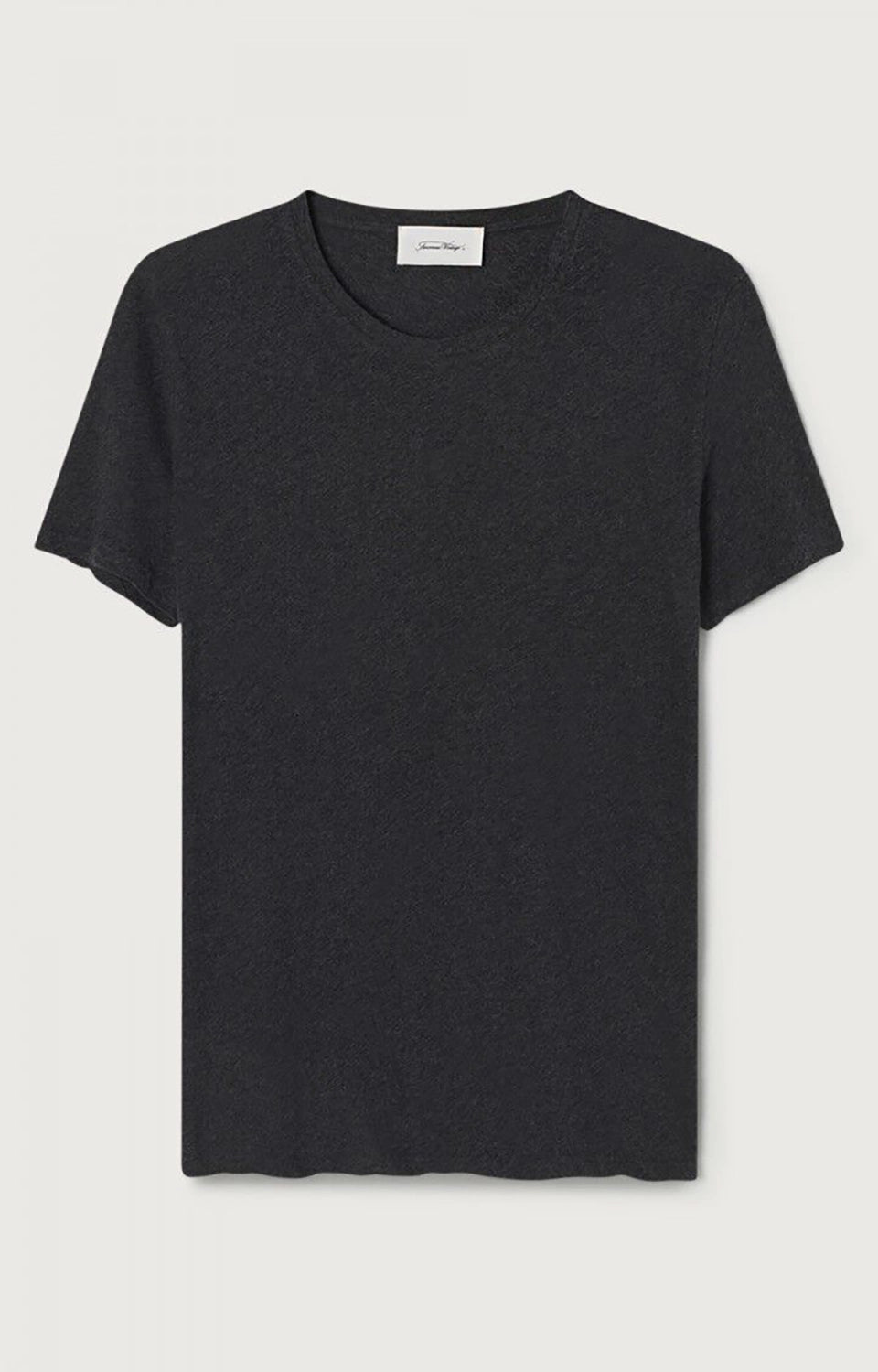 American Vintage Men's T-Shirt Mc Col Rond in Charcoal Melange MDEC1CH25