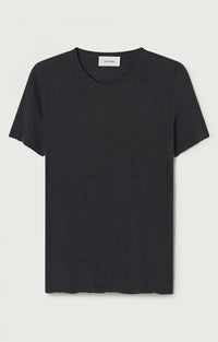 American Vintage Men's T-Shirt Mc Col Rond in Charcoal Melange MDEC1CH25