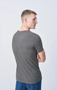 American Vintage Men's T-Shirt Mc Col Rond in Heather Grey MDEC1CH25