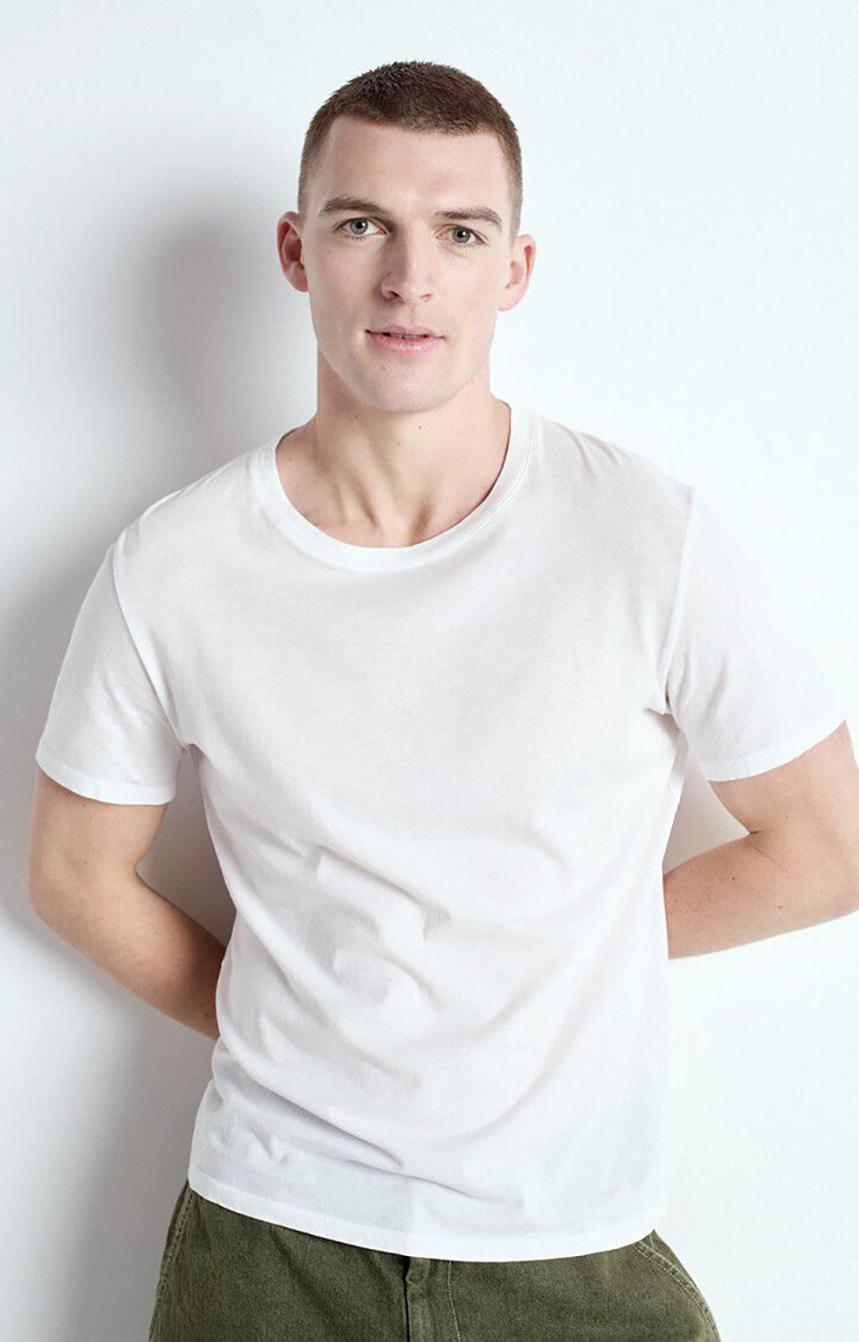 American Vintage Men's T-Shirt Mc Col Rond in White MDEC1CH25