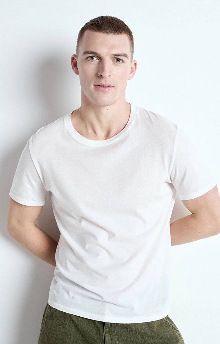 American Vintage Men's T-Shirt Mc Col Rond in White MDEC1CH25