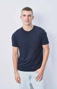 American Vintage Men's T-Shirt Mc Col Rond in Caviar MDEC1CH25