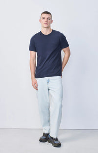 American Vintage Men's T-Shirt Mc Col Rond in Caviar MDEC1CH25