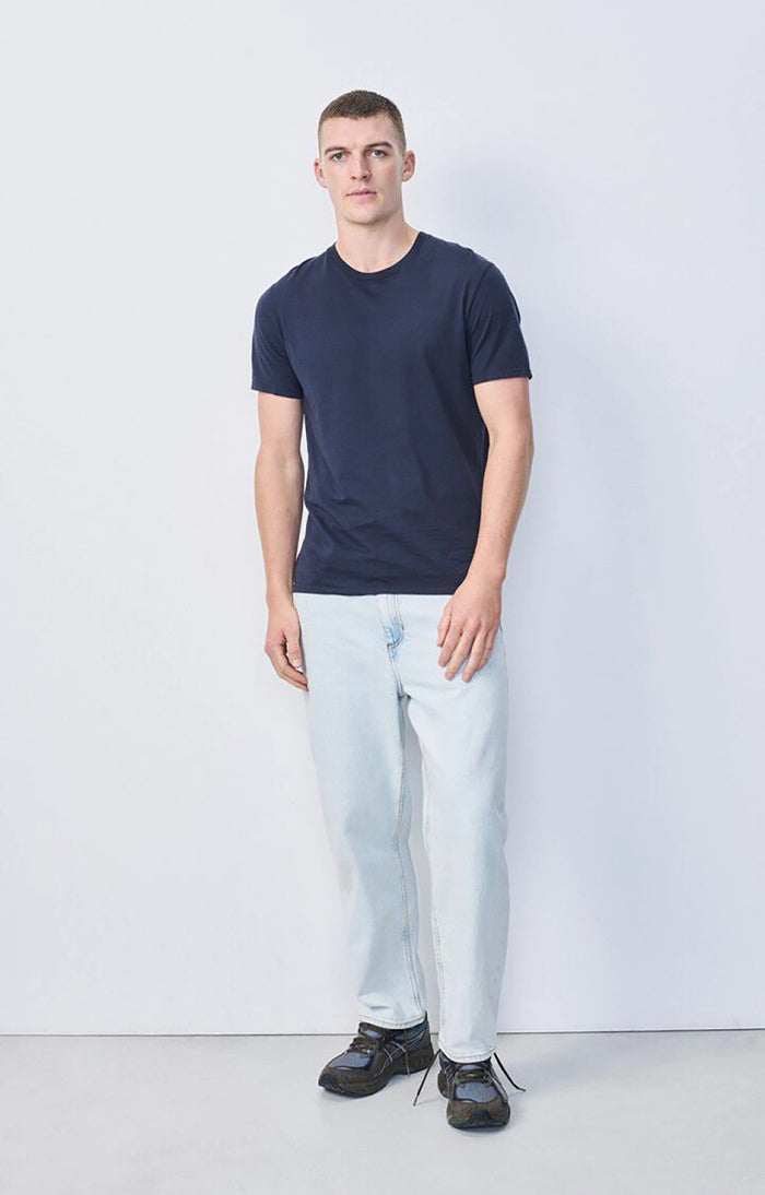 American Vintage Men's T-Shirt Mc Col Rond in Caviar MDEC1CH25