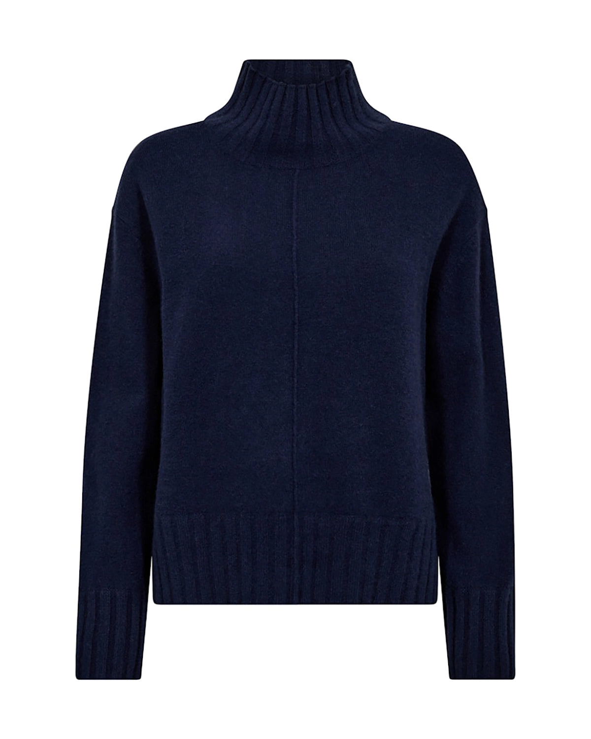Mos Mosh Aima Cashmere Highneck Knit in Maritime Blue 165720