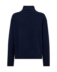Mos Mosh Aima Cashmere Highneck Knit in Maritime Blue 165720