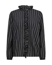 Mos Mosh Billy Stripe Shirt in  Phantom 174350