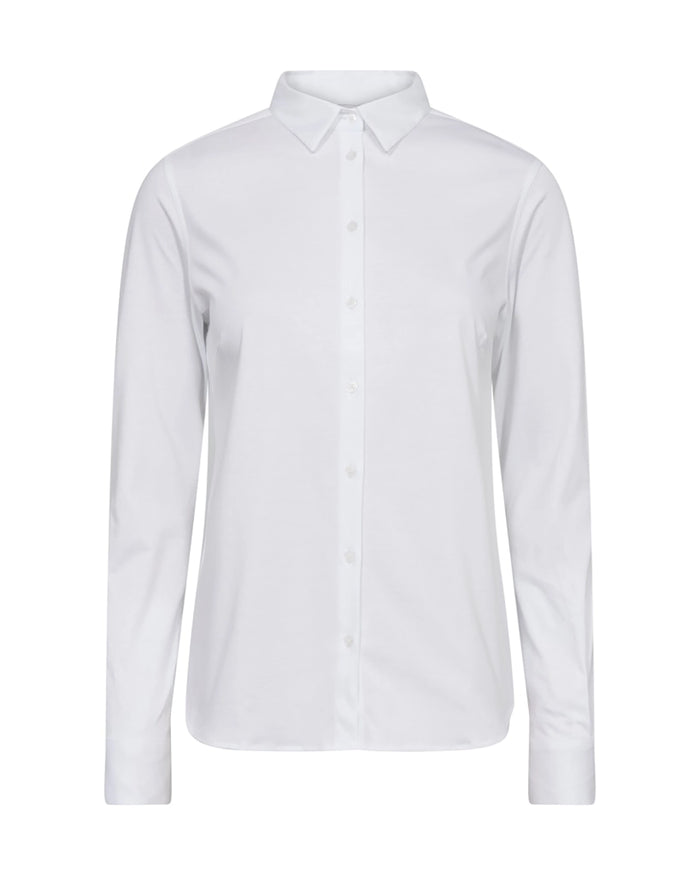 Mos Mosh Tina Jersey Shirt in White 131660