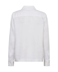 Mos Mosh Enna Linen Pocket Blouse in White 168430 - Pre-Order July Delivery