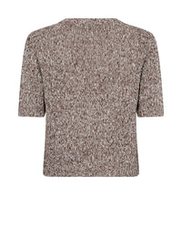Mos Mosh Elio SS Knit Cardigan in Cof Quartz 177700 - Pre-Order July Delivery