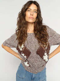 Mos Mosh Elio SS Knit Cardigan in Cof Quartz 177700 - Pre-Order July Delivery