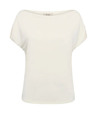 Mos Mosh Shima Solid Sleeveless Tee in Ecru 177470 - Pre-Order July Delivery