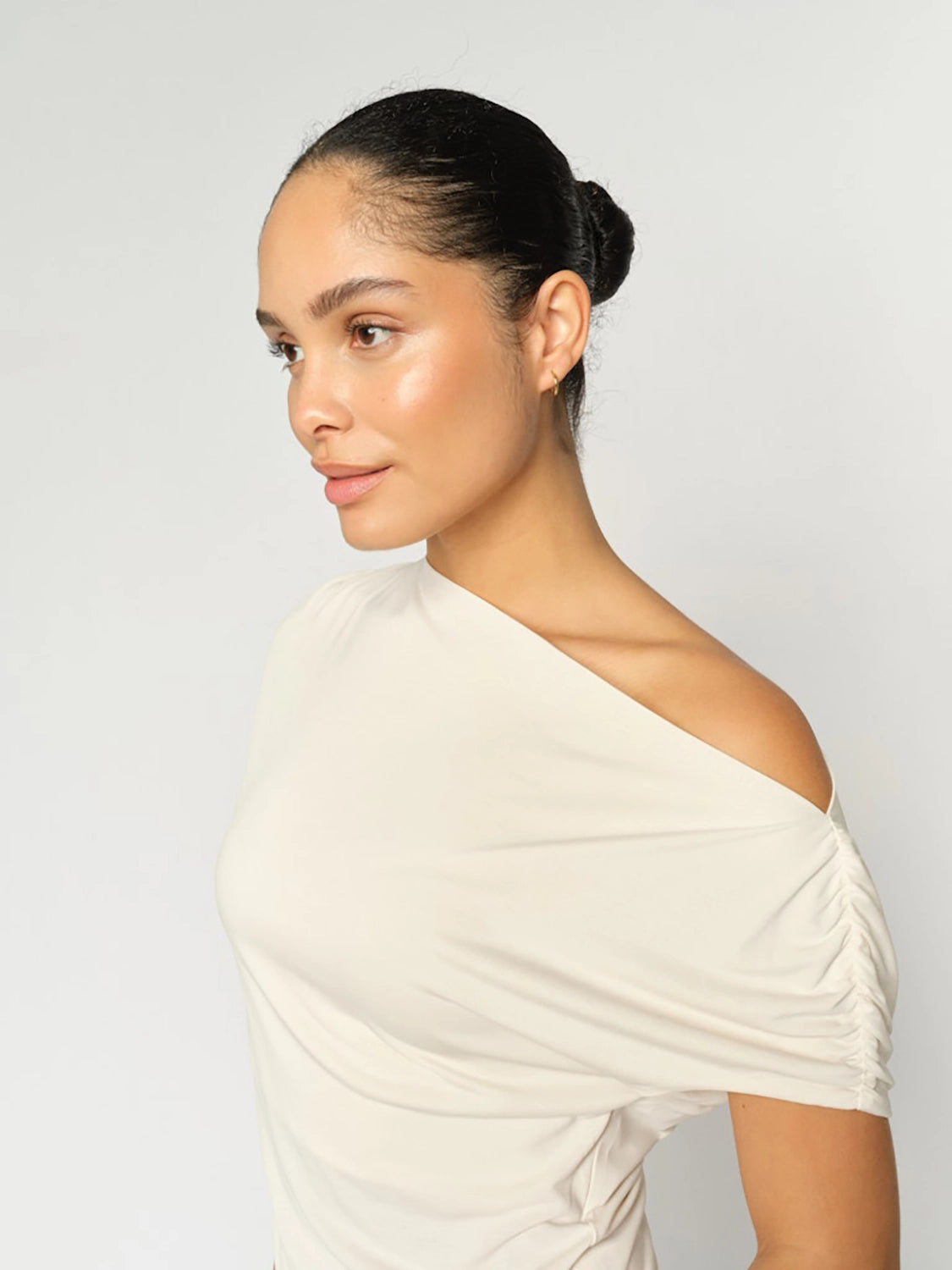 Mos Mosh Shima Solid Sleeveless Tee in Ecru 177470 - Pre-Order July Delivery