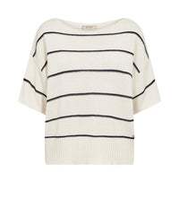 Mos Mosh Arlen Paper SS Knit in Ecru 177760 - Pre-Order July Delivery
