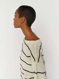 Mos Mosh Arlen Paper SS Knit in Ecru 177760 - Pre-Order July Delivery