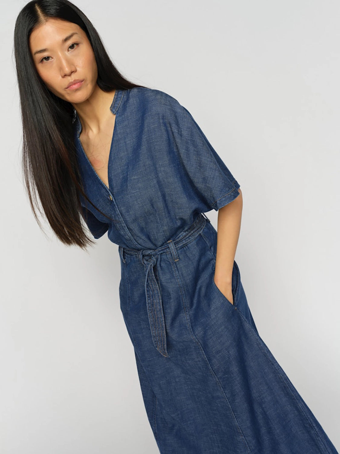 Mos Mosh Eia Arge Dress in Dark Blue 178480 - Pre-Order July Delivery
