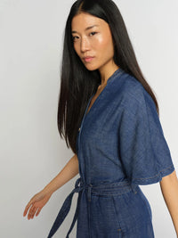 Mos Mosh Eia Arge Dress in Dark Blue 178480 - Pre-Order July Delivery