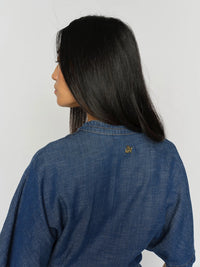 Mos Mosh Eia Arge Dress in Dark Blue 178480 - Pre-Order July Delivery