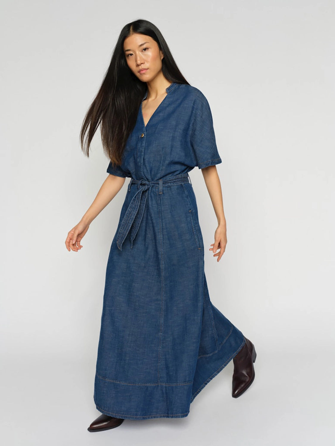 Mos Mosh Eia Arge Dress in Dark Blue 178480 - Pre-Order July Delivery