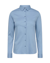 Mos Mosh Tina Jersey Shirt in Belair Blue 131660 - Pre-Order July Delivery