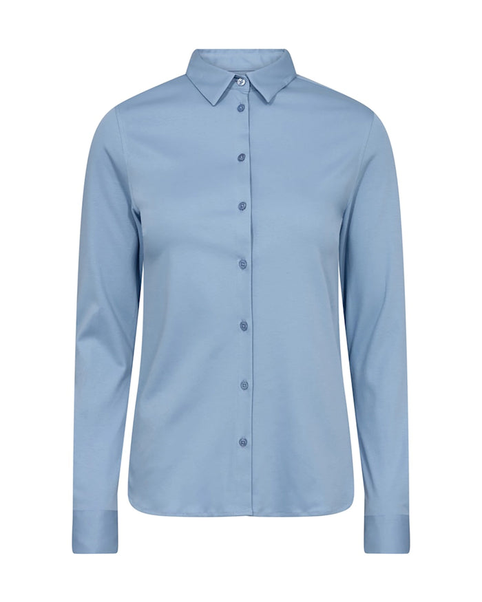 Mos Mosh Tina Jersey Shirt in Belair Blue 131660