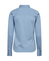 Mos Mosh Tina Jersey Shirt in Belair Blue 131660 - Pre-Order July Delivery