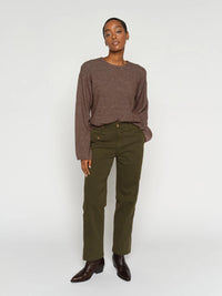 Mos Mosh Aymen Len Pant in Olive Night 176540 - Pre-Order July Delivery