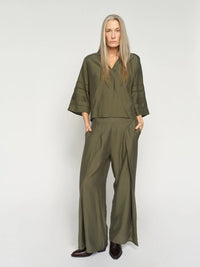 Mos Mosh Zoke Nila Pant in Burnt Olive 178770 - Pre-Order July Delivery