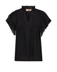 Mos Mosh Wea Flowish Blouse in Black 177350 - Pre-Order July Delivery