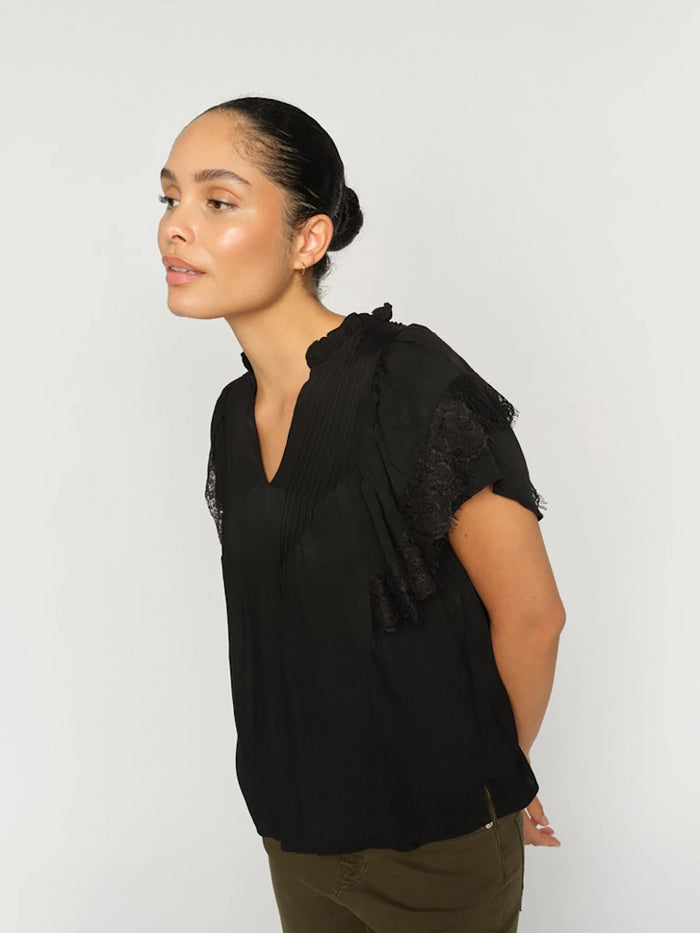 Mos Mosh Wea Flowish Blouse in Black 177350