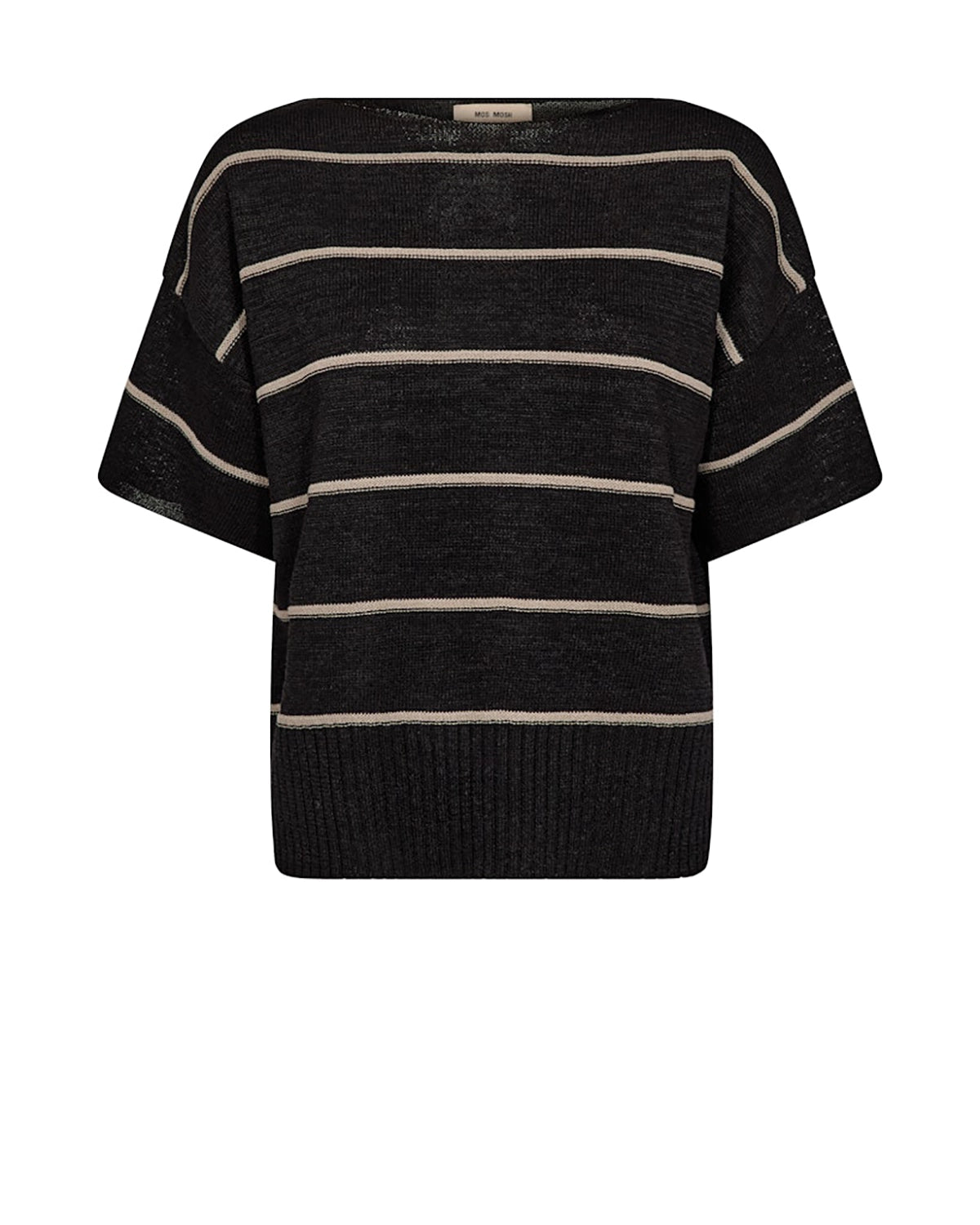 Mos Mosh Arlen Paper SS Knit in Black 177760 - Pre-Order July Delivery