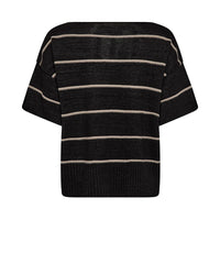 Mos Mosh Arlen Paper SS Knit in Black 177760 - Pre-Order July Delivery
