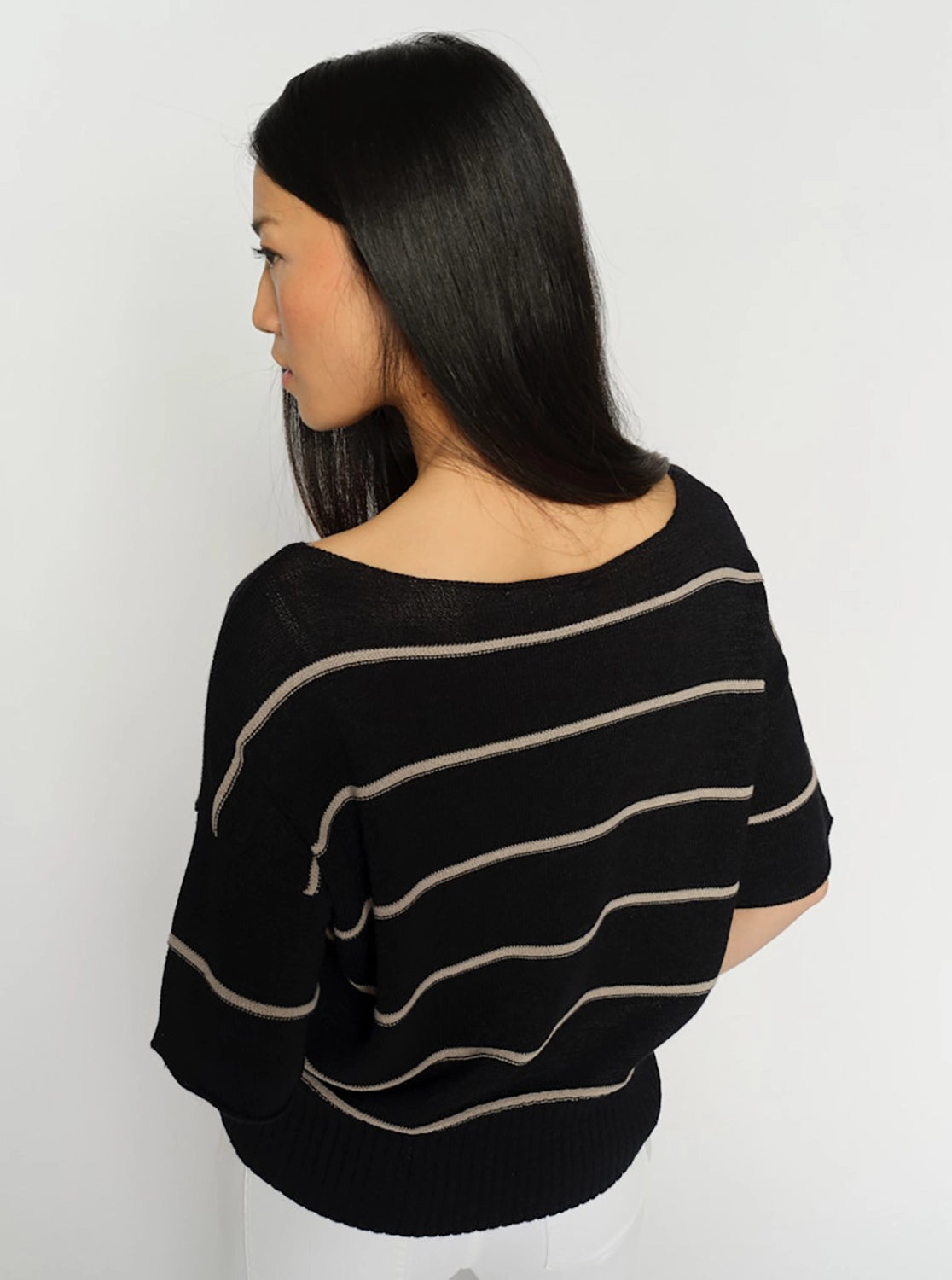 Mos Mosh Arlen Paper SS Knit in Black 177760 - Pre-Order July Delivery