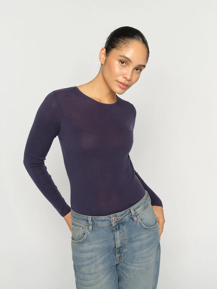 Mos Mosh Bouch O-neck Knit in Crown Blue 168080 - Pre-Order August Delivery
