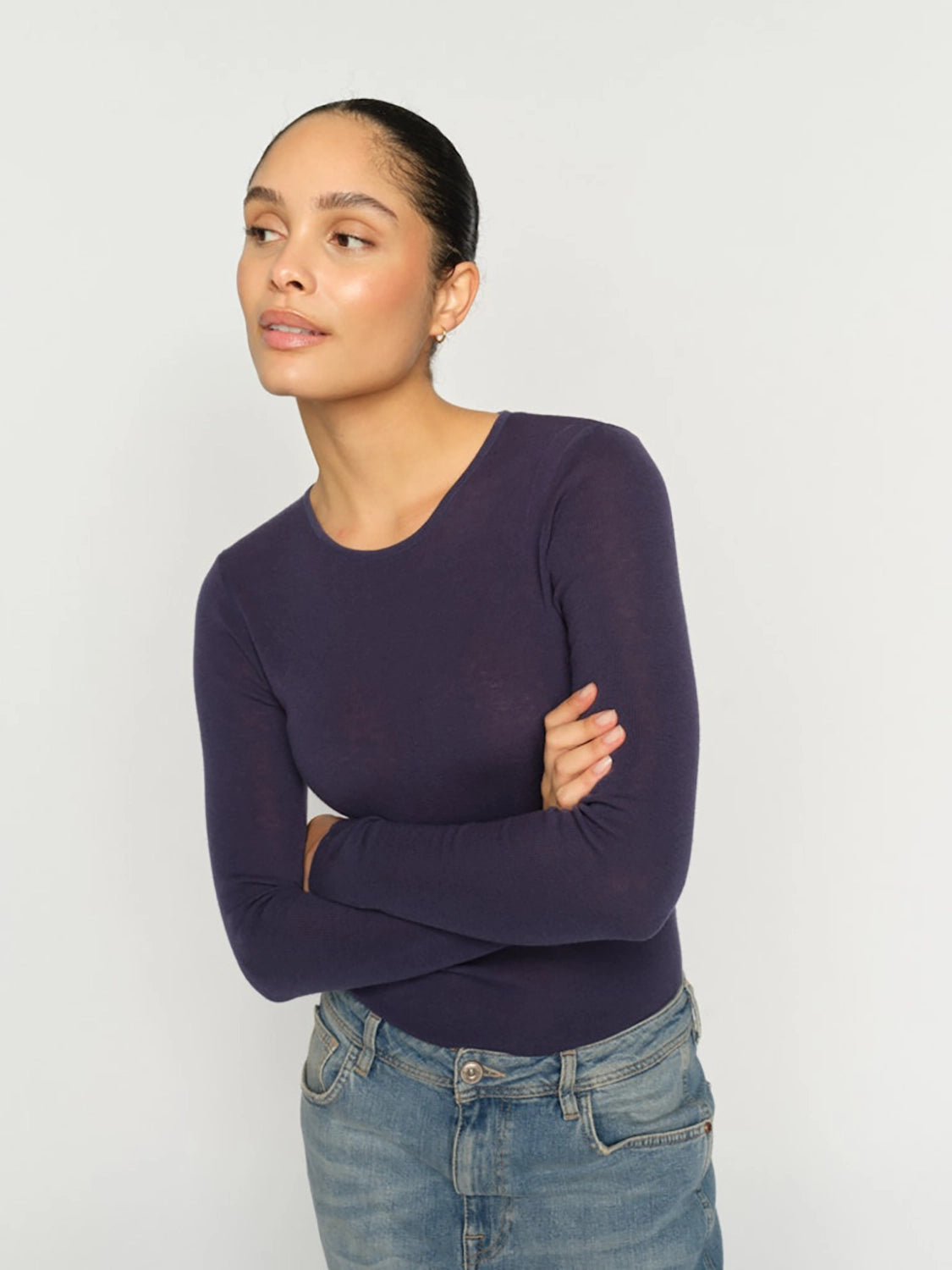 Mos Mosh Bouch O-neck Knit in Crown Blue 168080 - Pre-Order July Delivery