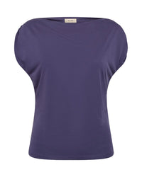 Mos Mosh Shima Solid Sleeveless Tee in Crown Blue 177470 - Pre-Order July Delivery