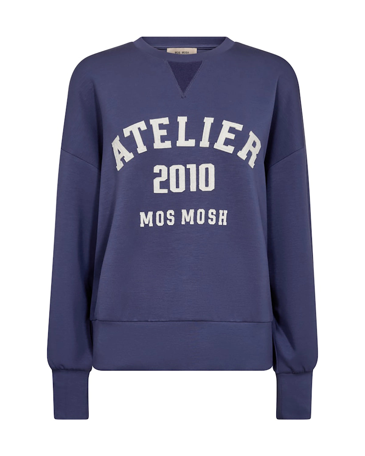 Mos Mosh Nima O-LS  Sweatshirt in Crown Blue 177510 - Pre-Order July Delivery